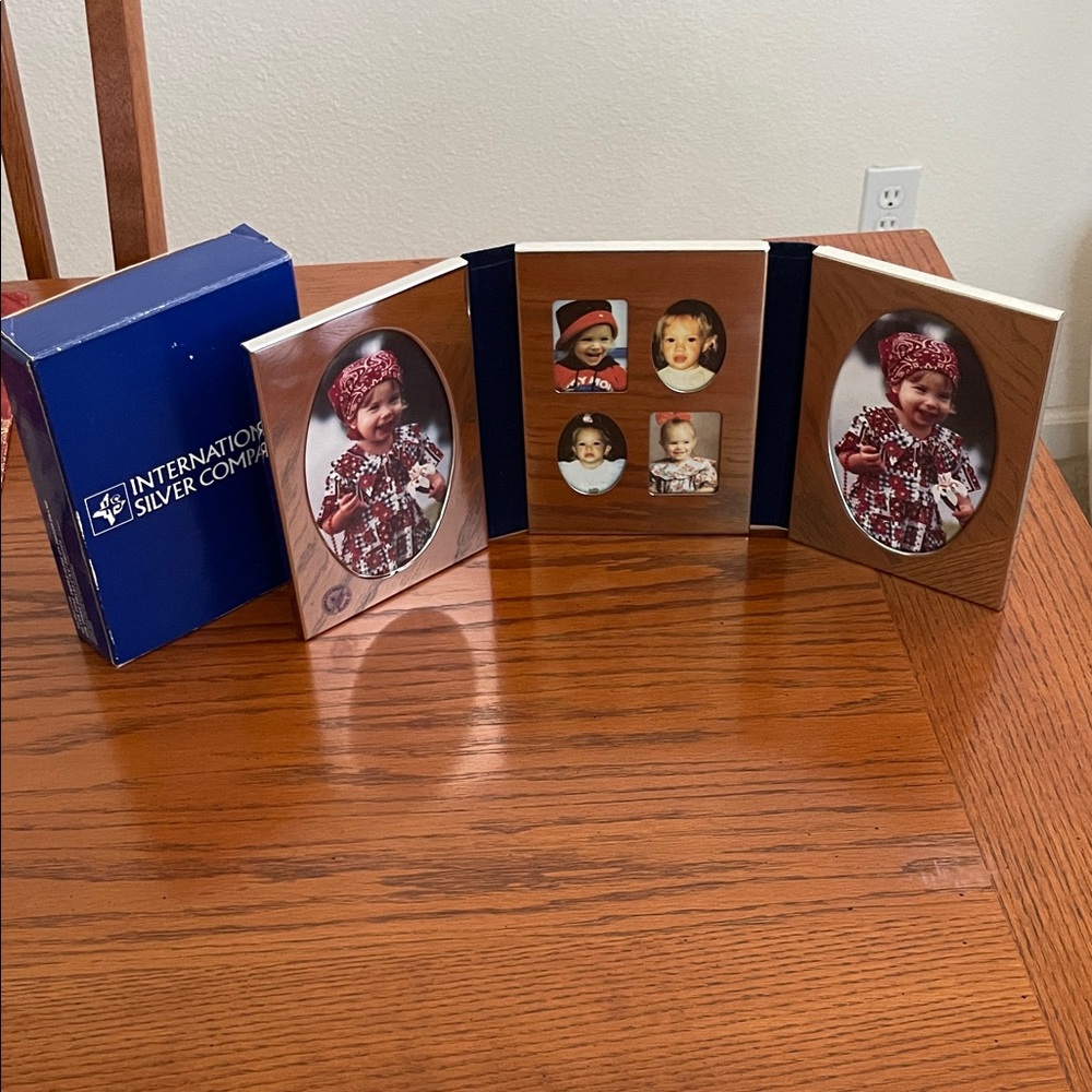 Elegant Silver Triple Photo Frame